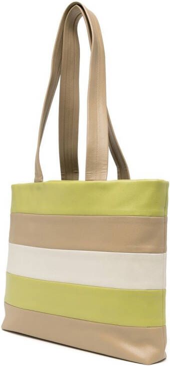 0711 Harper shopper met colourblocking Groen