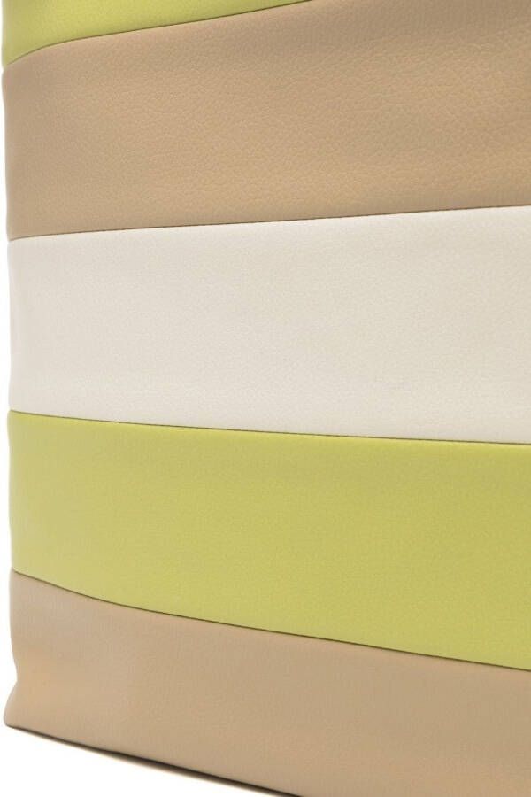 0711 Harper shopper met colourblocking Groen