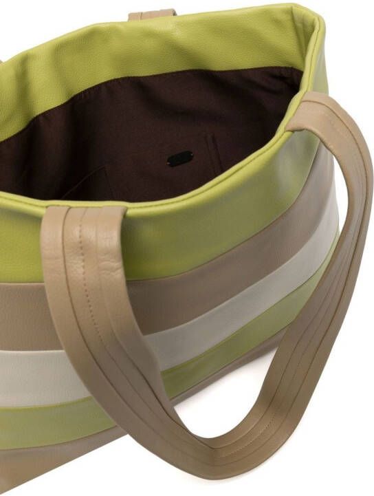 0711 Harper shopper met colourblocking Groen