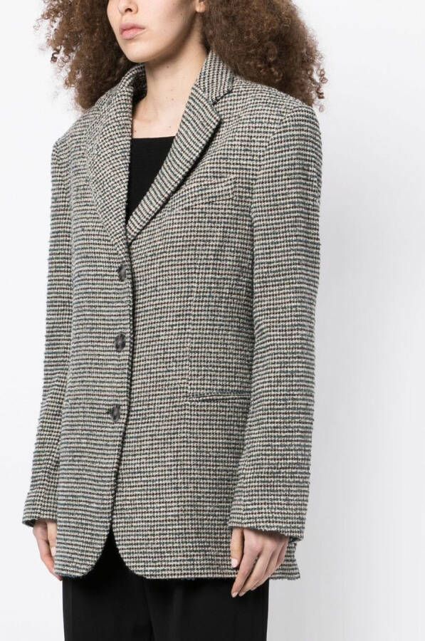 0711 Blazer met pied-de-poule print Veelkleurig