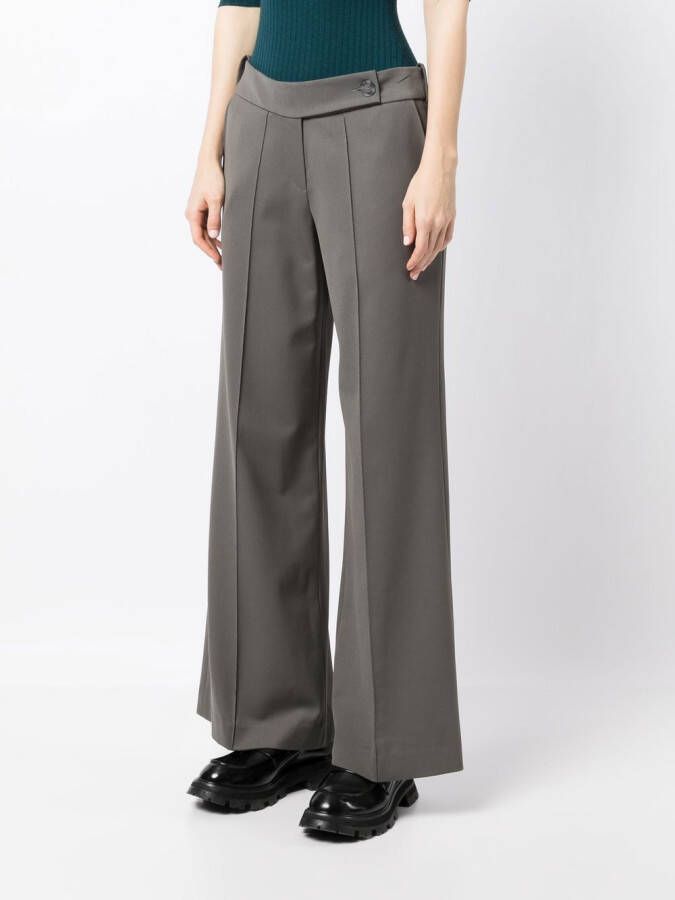 0711 Broek met wijde pijpen Groen