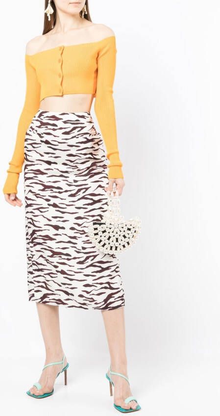 0711 Selen clutch verfraaid met pailletten Wit