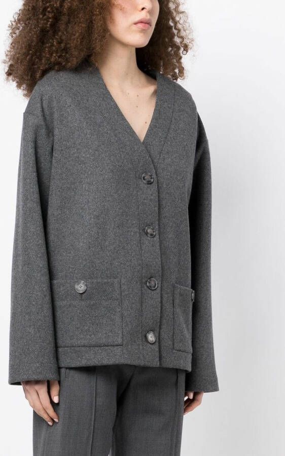 0711 Vest met V-hals Grijs