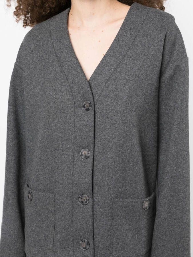0711 Vest met V-hals Grijs