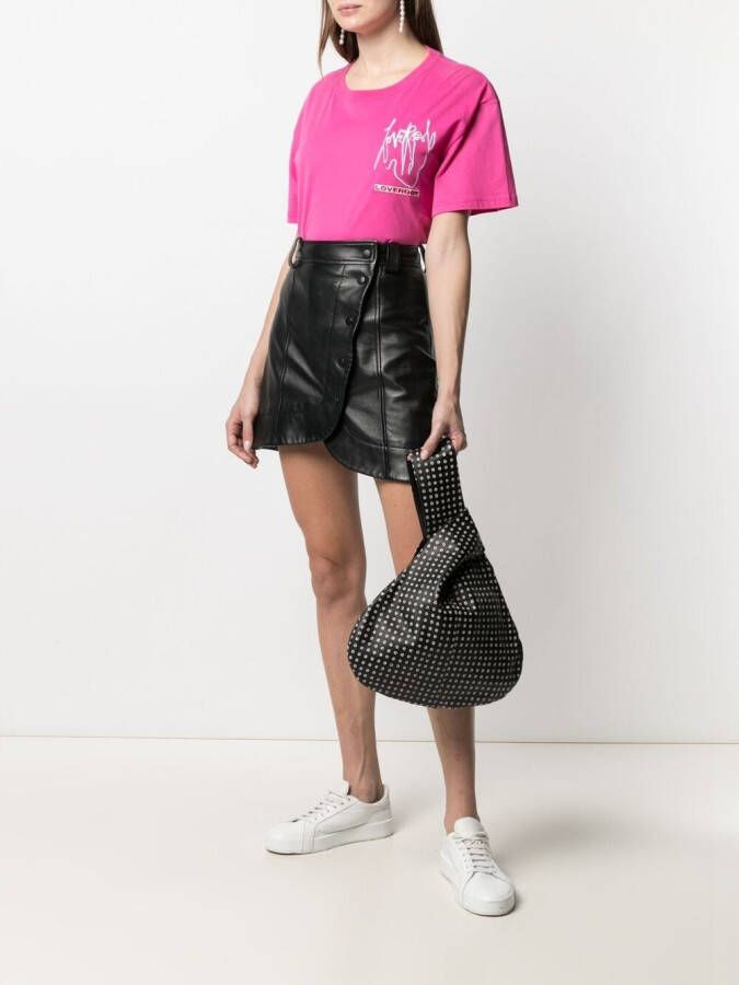 10 CORSO COMO Algol leren handtas Zwart