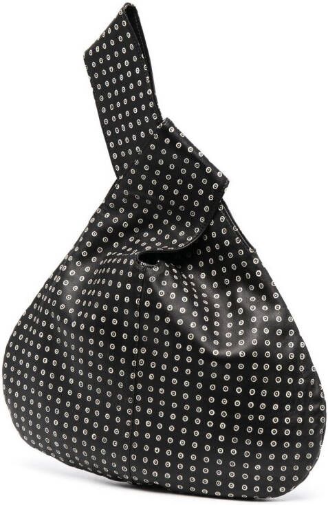 10 CORSO COMO Algol leren handtas Zwart