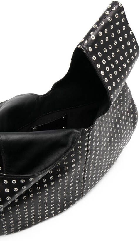 10 CORSO COMO Algol leren handtas Zwart