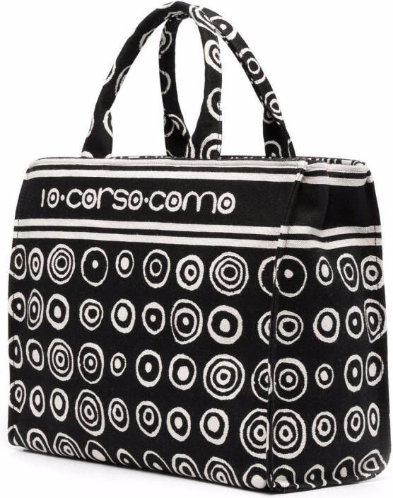 10 CORSO COMO Canvas shopper Zwart