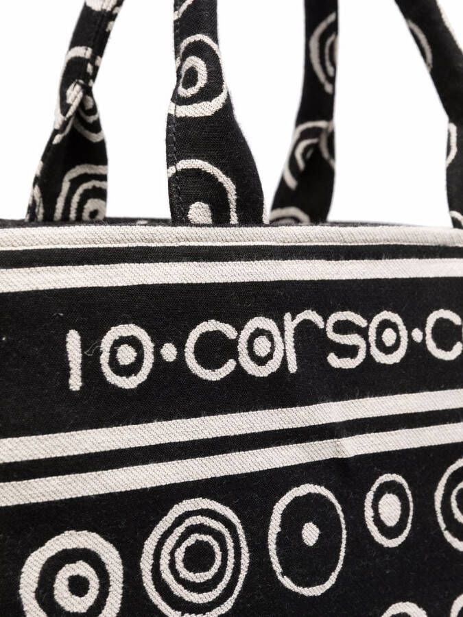 10 CORSO COMO Canvas shopper Zwart