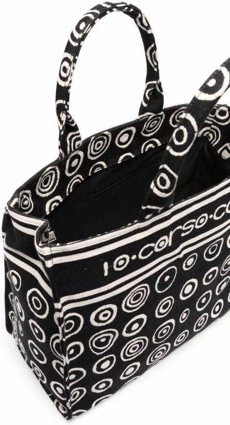 10 CORSO COMO Canvas shopper Zwart