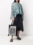 10 CORSO COMO Draagtas met abstracte print Zwart - Thumbnail 2