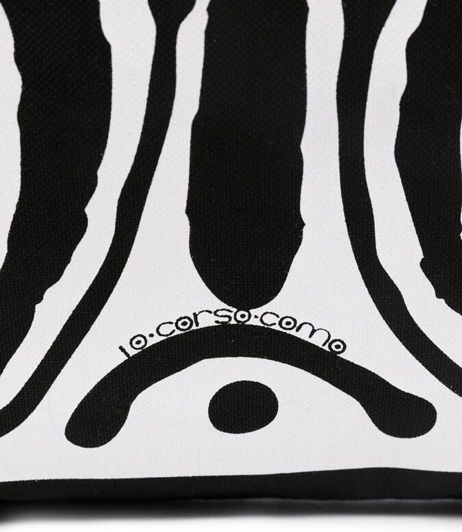 10 CORSO COMO Draagtas met abstracte print Zwart