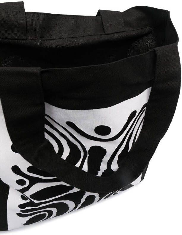 10 CORSO COMO Draagtas met abstracte print Zwart