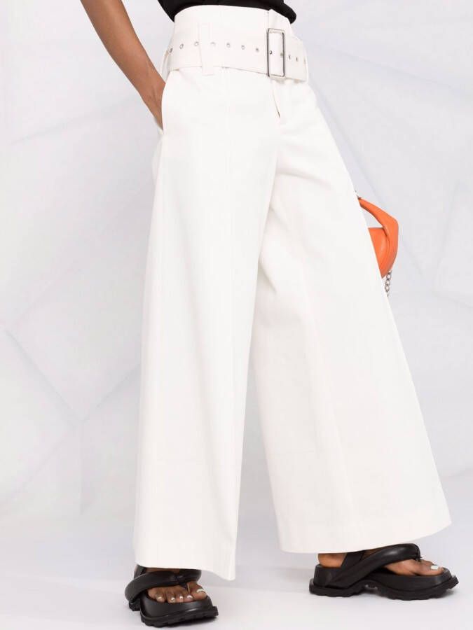 10 CORSO COMO High waist broek Wit