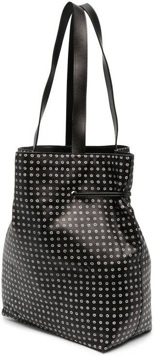 10 CORSO COMO Leren bucket-schoudertas Zwart