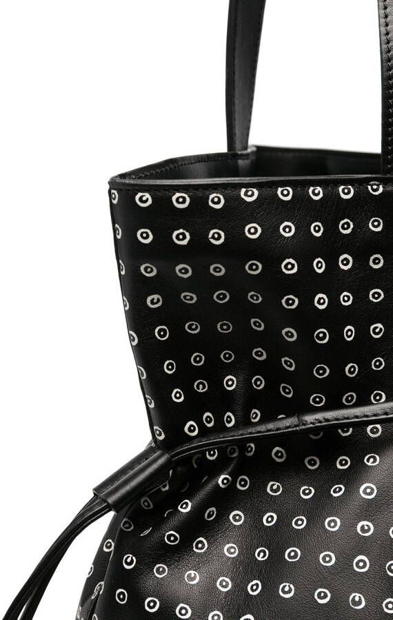 10 CORSO COMO Leren bucket-schoudertas Zwart