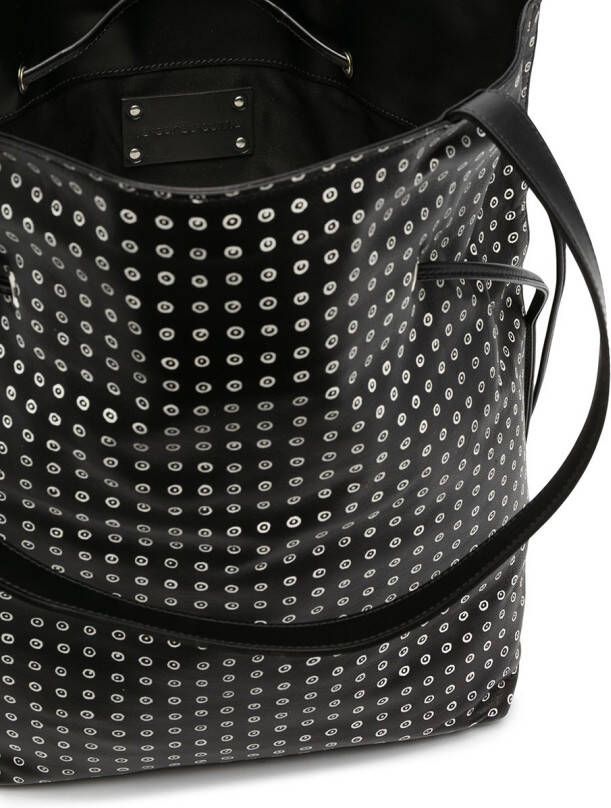 10 CORSO COMO Leren bucket-schoudertas Zwart