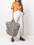 10 CORSO COMO Pouffy shopper met bloe print Beige - Thumbnail 2