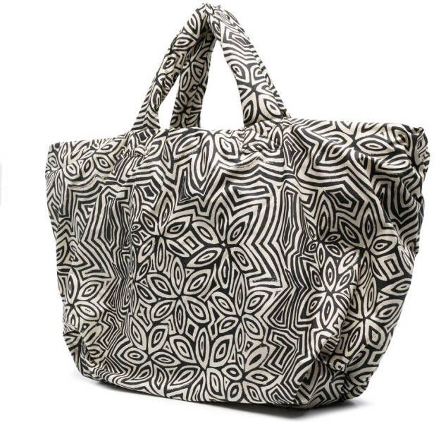10 CORSO COMO Pouffy shopper met bloemenprint Beige