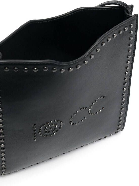 10 CORSO COMO Schoudertas met logoprint Zwart