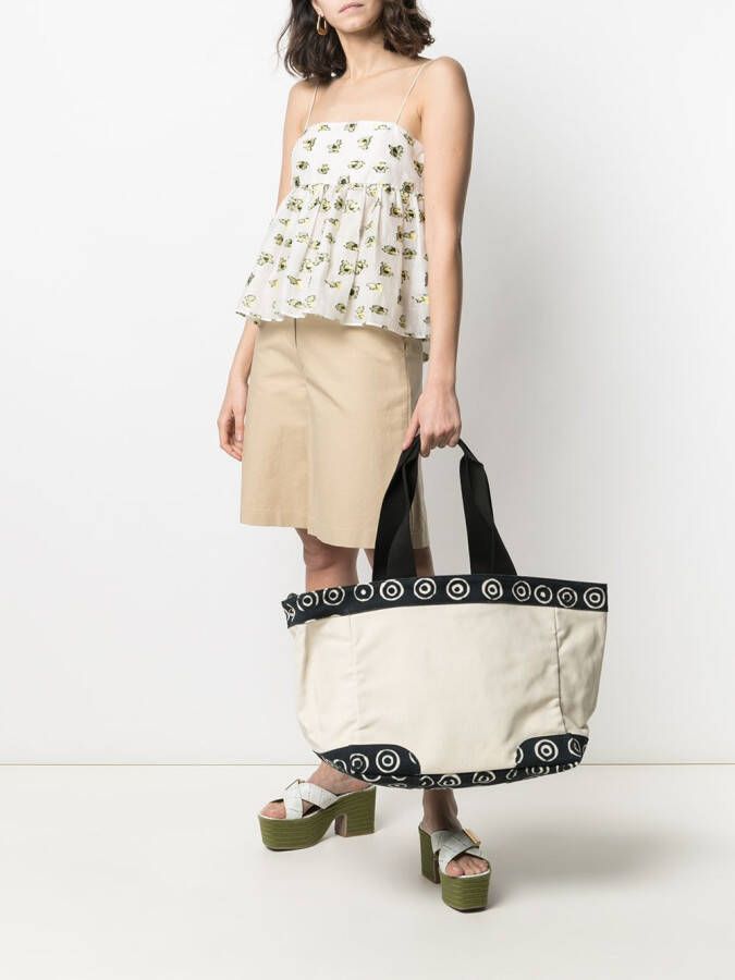 10 CORSO COMO Shopper met afwerking Beige