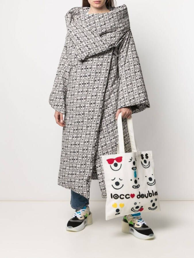 10 CORSO COMO Shopper met print Wit