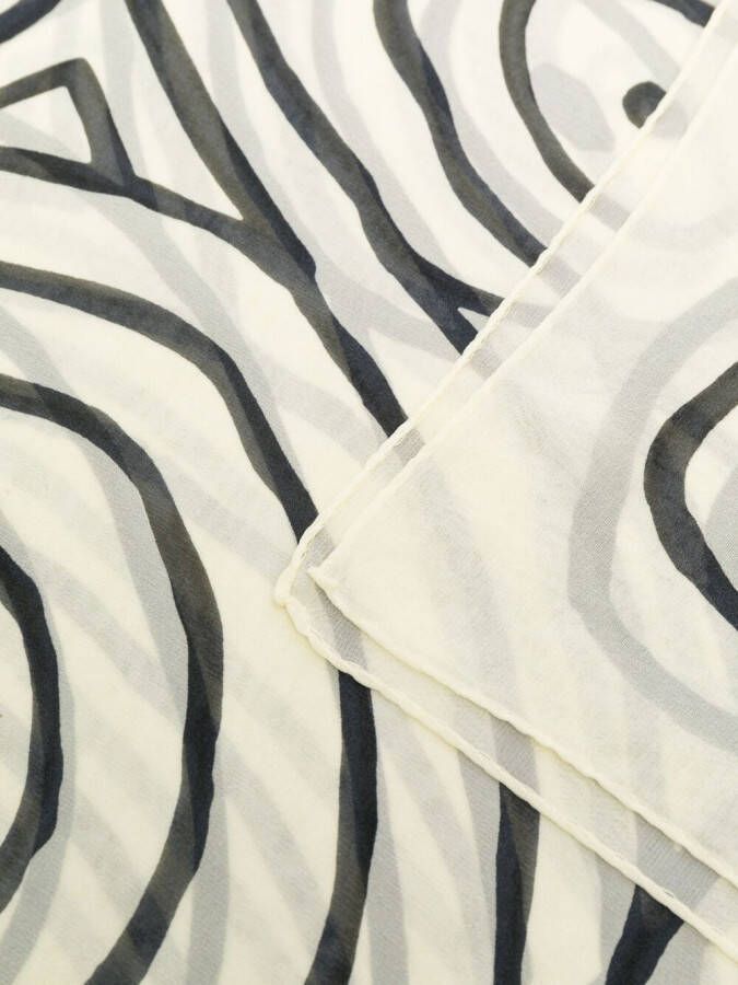 10 CORSO COMO Sjaal met abstracte print Wit