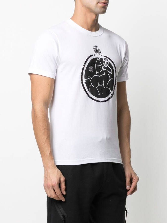10 CORSO COMO T-shirt met boogschutterprint Wit