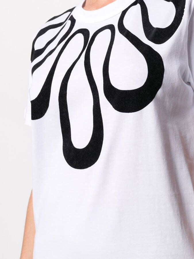 10 CORSO COMO T-shirt met halskettingprint Wit