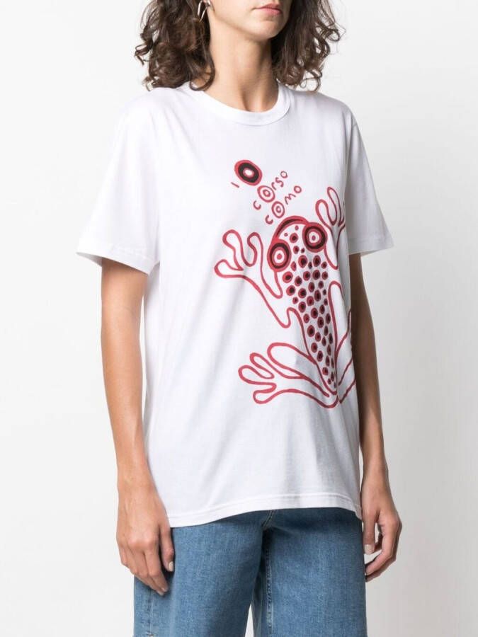 10 CORSO COMO T-shirt met logoprint Wit