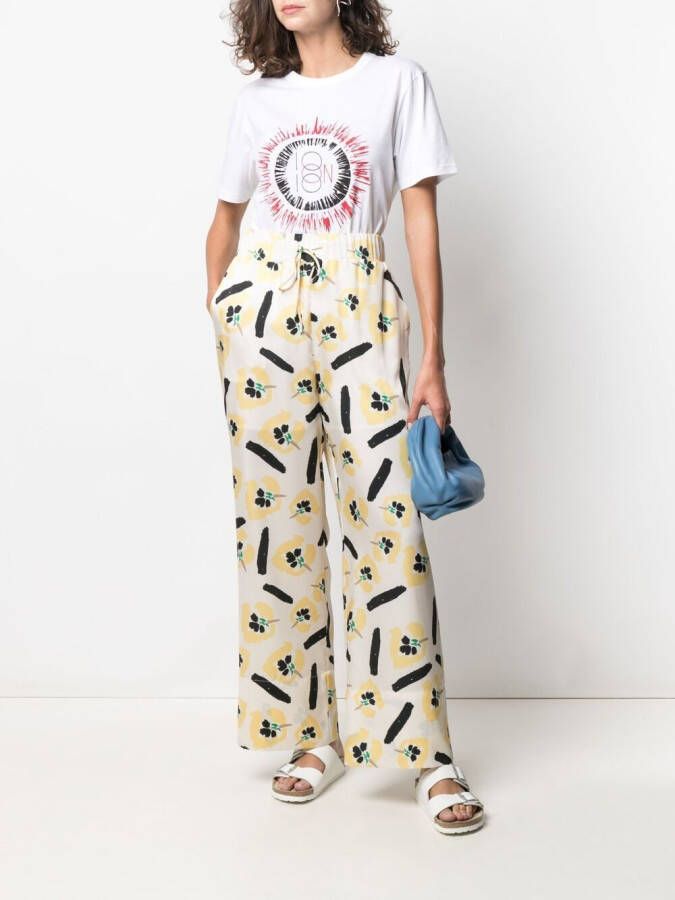 10 CORSO COMO T-shirt met logoprint Wit