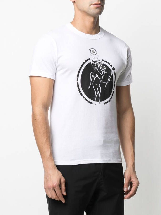 10 CORSO COMO T-shirt met maagdprint Wit