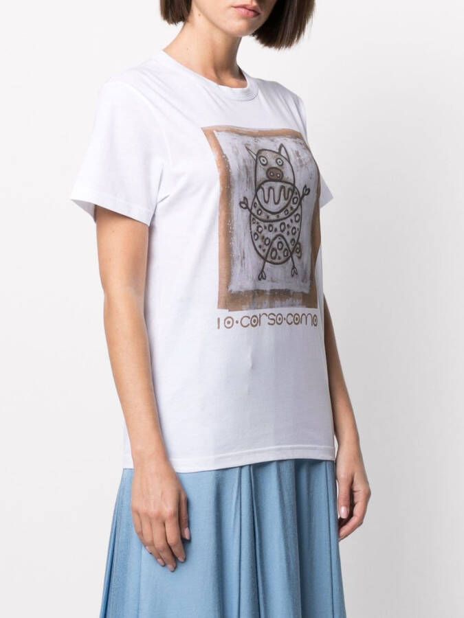 10 CORSO COMO T-shirt met print Wit