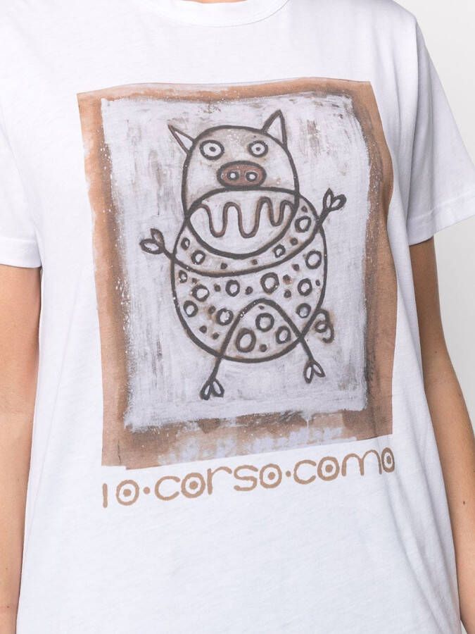 10 CORSO COMO T-shirt met print Wit