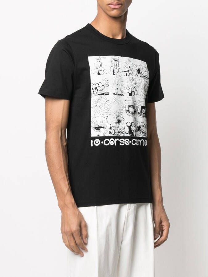 10 CORSO COMO T-shirt met print Zwart