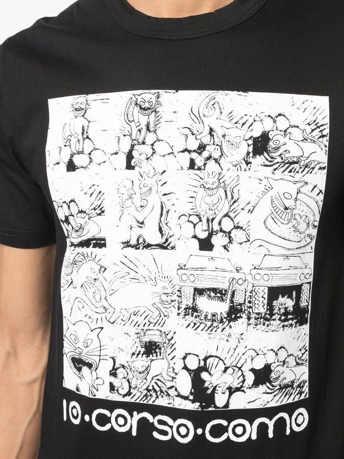 10 CORSO COMO T-shirt met print Zwart