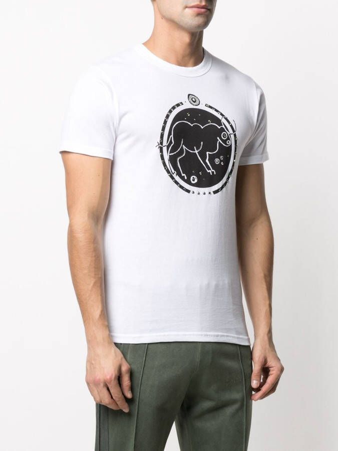10 CORSO COMO T-shirt met stierprint Wit
