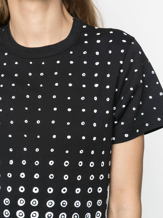 10 CORSO COMO T-shirt met stippen Zwart