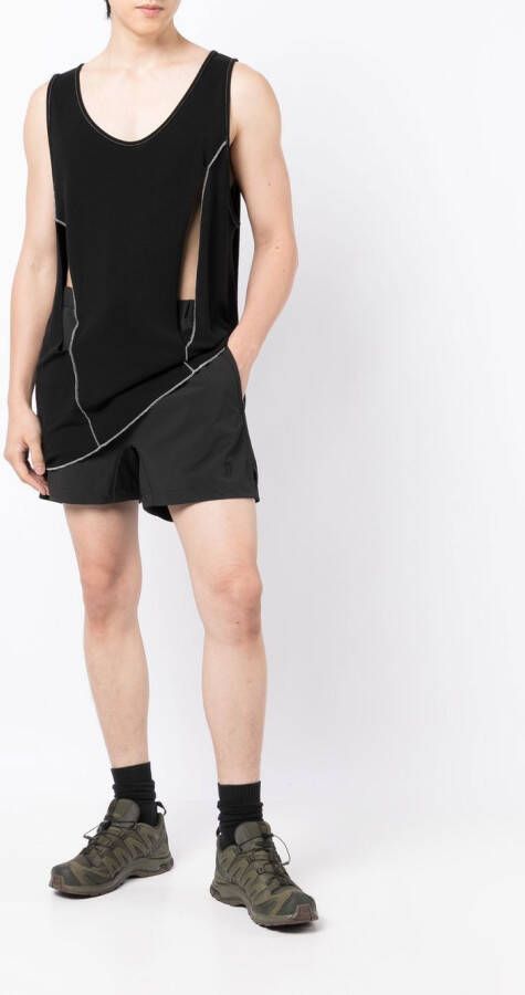 11 By Boris Bidjan Saberi Shorts met geborduurd logo Zwart