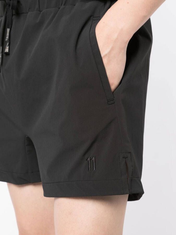 11 By Boris Bidjan Saberi Shorts met geborduurd logo Zwart