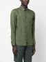 120% Lino Button-down overhemd Groen - Thumbnail 3