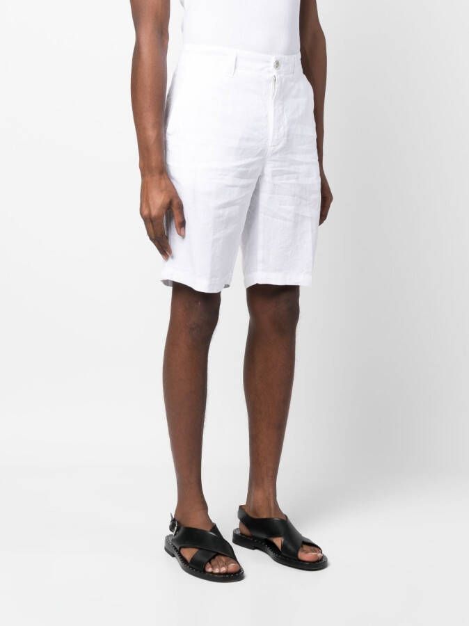 120% Lino Linnen bermuda shorts Wit