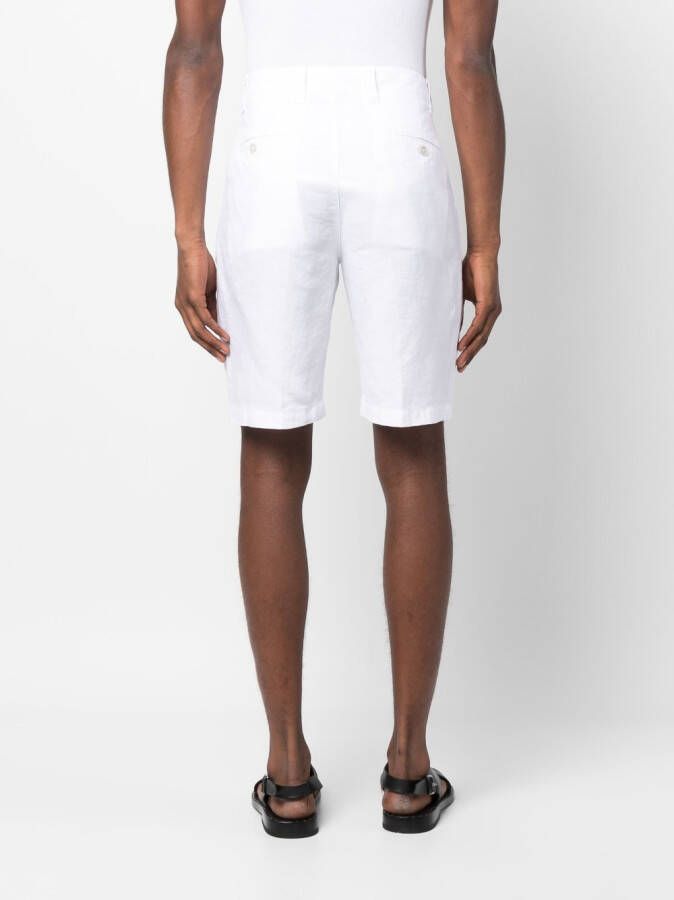 120% Lino Linnen bermuda shorts Wit