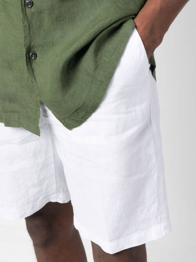 120% Lino Linnen bermuda shorts Wit