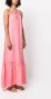 120% Lino Mouwloze jurk Roze - Thumbnail 3