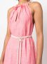120% Lino Mouwloze jurk Roze - Thumbnail 5