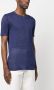 120% Lino Gemêleerd T-shirt Blauw - Thumbnail 3