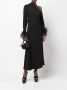 16Arlington Asymmetrische midi-jurk Zwart - Thumbnail 2