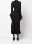 16Arlington Asymmetrische midi-jurk Zwart - Thumbnail 4