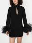 16Arlington Mini-jurk verfraaid met veren Zwart - Thumbnail 2